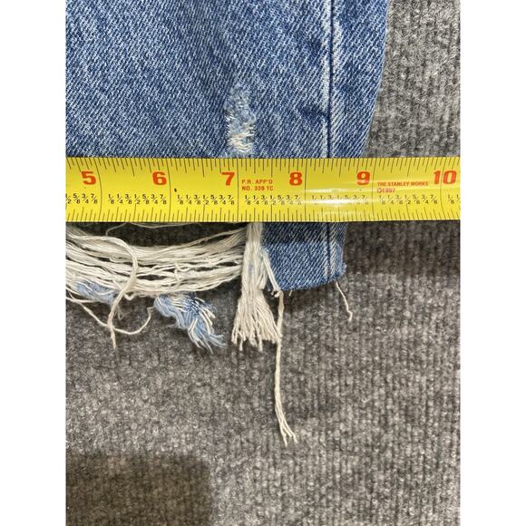 H&M & Denim Jeans Women Sz 6 High Rise Straight Leg Distressed Light Wash Pants - Picture 5 of 8